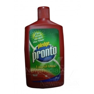 Pledge Pronto liquid wax red