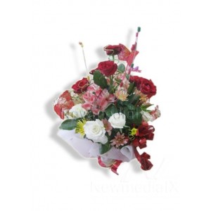 Adorable Mixed Coloured Flower Basket